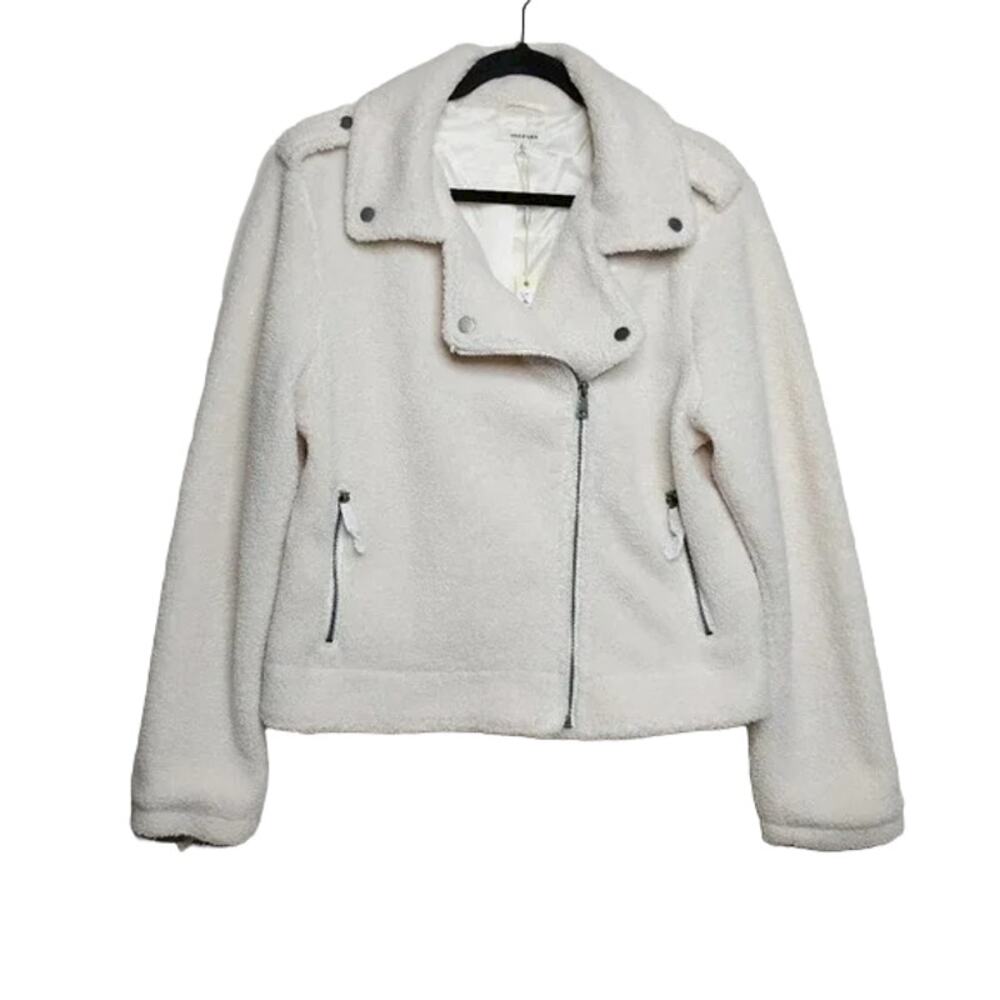Max Studio Faux Shearling Moto Jacket - XL - NWT